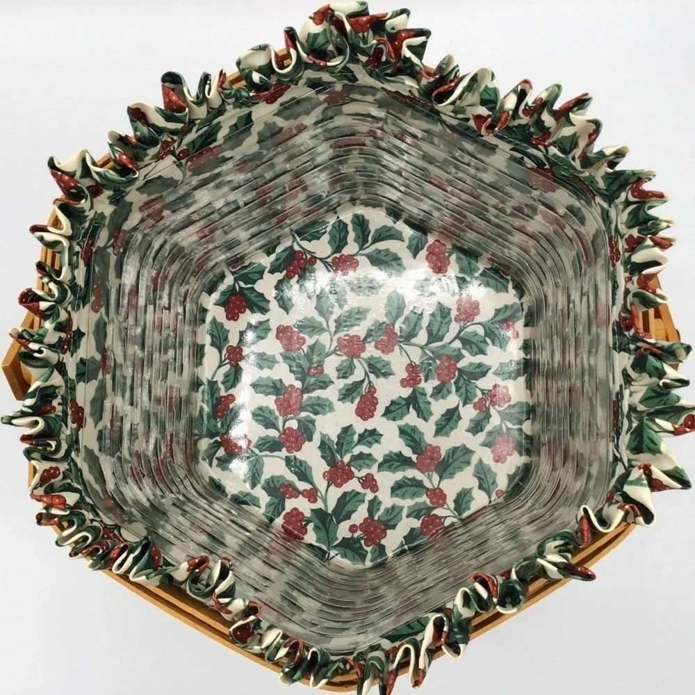 VINTAGE Longaberger 1997 Basket Hostess Christmas Snowflake Handle With Insert